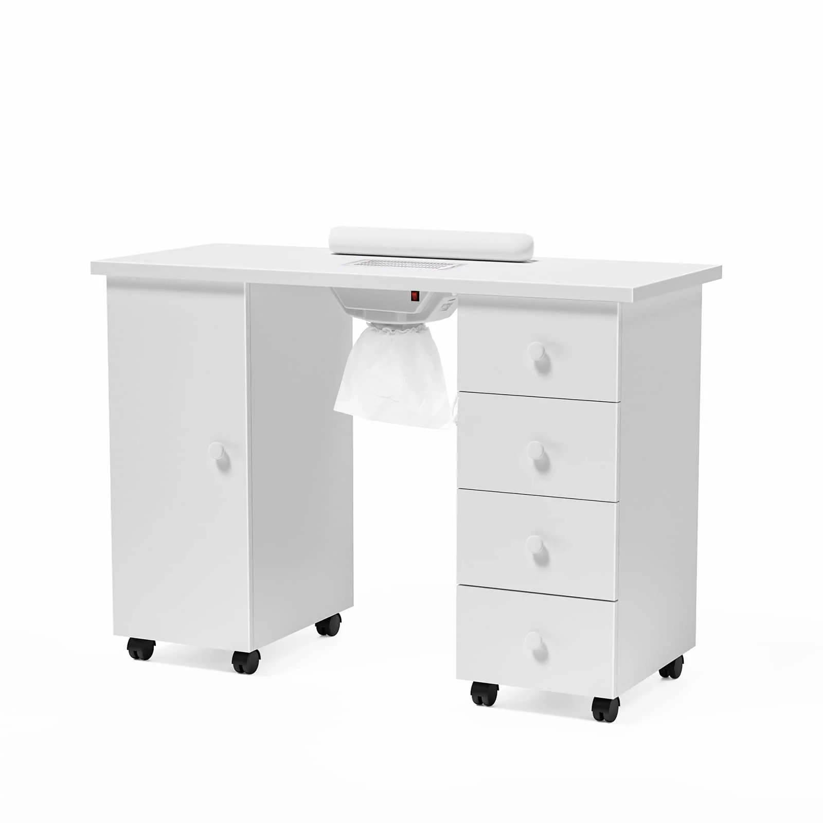 A0E9B912-6C59-2E57-2E1C-2AA53BF3E7F2 OmySalon Manicure Table Nail Desk w/Electric Downdraft Vent - Image 1