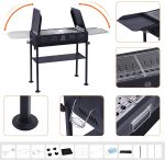 Portable Charcoal Grill, Folding Camping Grills + Camping Kitchen Station, Camping Table, Picnic Table, Grill Table, Folding Table - Image 4